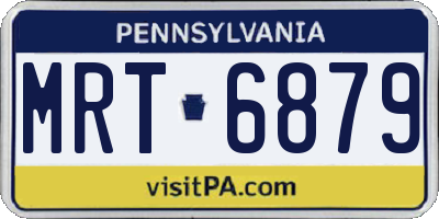 PA license plate MRT6879