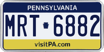PA license plate MRT6882