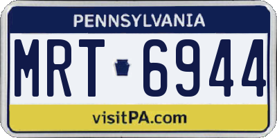 PA license plate MRT6944