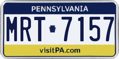 PA license plate MRT7157