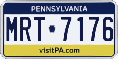 PA license plate MRT7176
