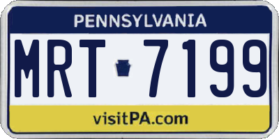 PA license plate MRT7199