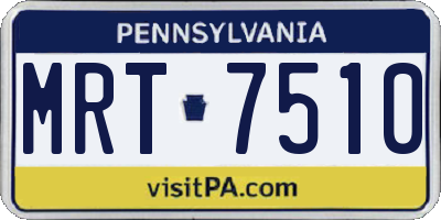 PA license plate MRT7510
