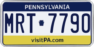 PA license plate MRT7790