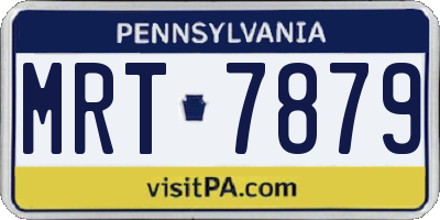PA license plate MRT7879