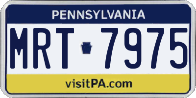 PA license plate MRT7975