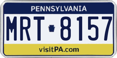 PA license plate MRT8157