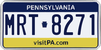 PA license plate MRT8271