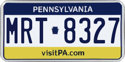 PA license plate MRT8327