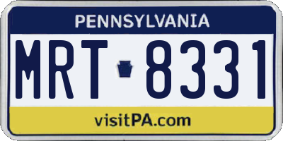 PA license plate MRT8331