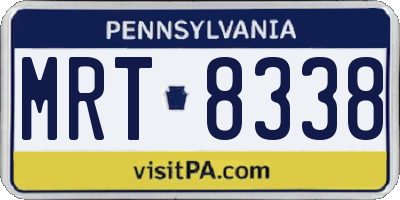 PA license plate MRT8338