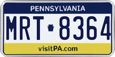 PA license plate MRT8364