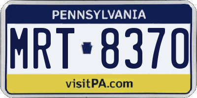 PA license plate MRT8370