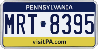 PA license plate MRT8395