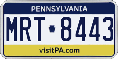 PA license plate MRT8443