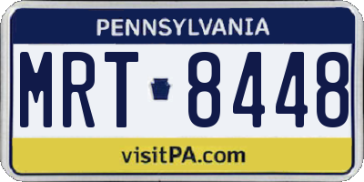 PA license plate MRT8448