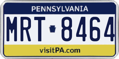 PA license plate MRT8464