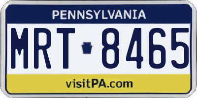 PA license plate MRT8465