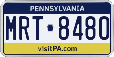 PA license plate MRT8480