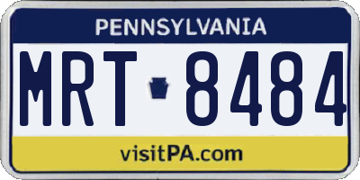 PA license plate MRT8484