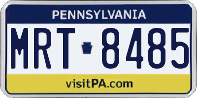 PA license plate MRT8485