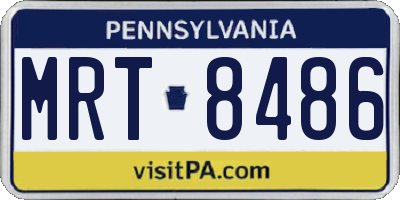 PA license plate MRT8486
