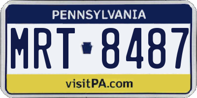 PA license plate MRT8487