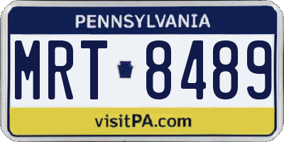PA license plate MRT8489