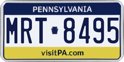 PA license plate MRT8495