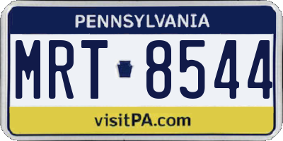 PA license plate MRT8544