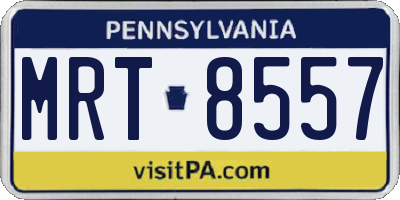 PA license plate MRT8557