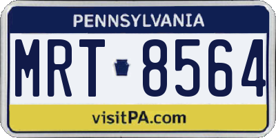 PA license plate MRT8564