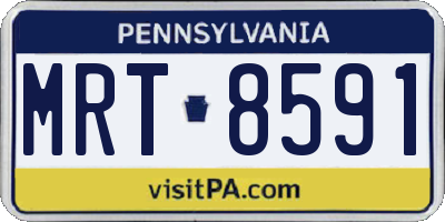 PA license plate MRT8591
