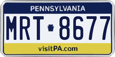 PA license plate MRT8677