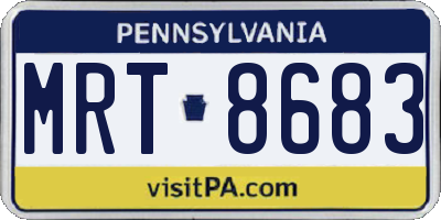 PA license plate MRT8683