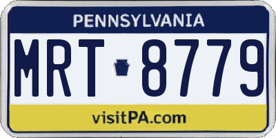 PA license plate MRT8779