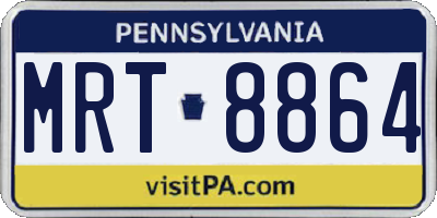 PA license plate MRT8864