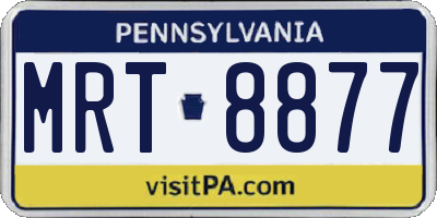 PA license plate MRT8877