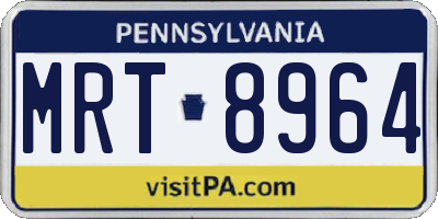 PA license plate MRT8964