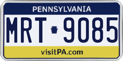 PA license plate MRT9085