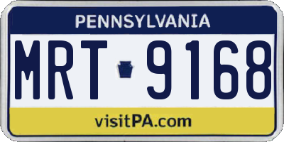 PA license plate MRT9168