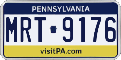 PA license plate MRT9176