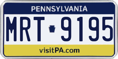PA license plate MRT9195