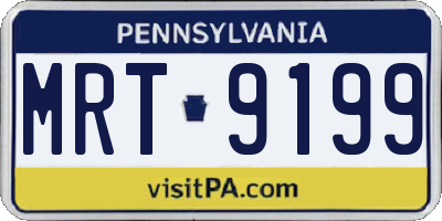 PA license plate MRT9199
