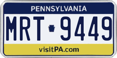 PA license plate MRT9449
