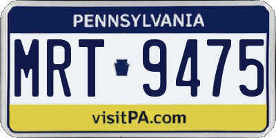 PA license plate MRT9475