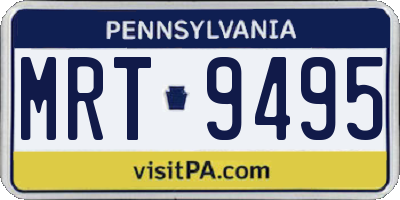 PA license plate MRT9495