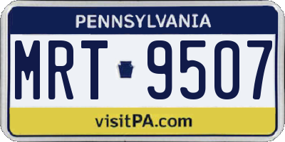 PA license plate MRT9507