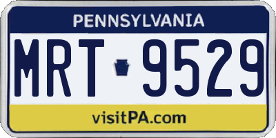 PA license plate MRT9529