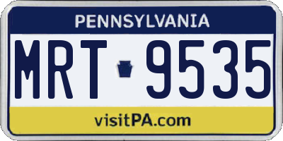 PA license plate MRT9535